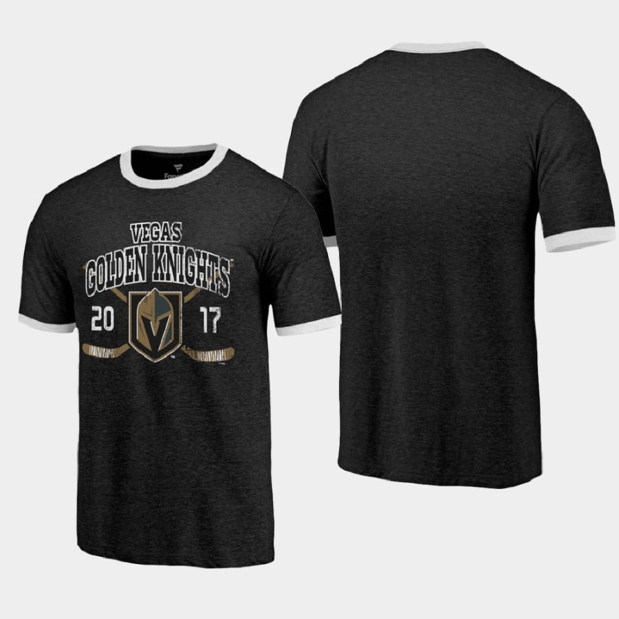 men vegas golden knights buzzer beater ringer black t shirt