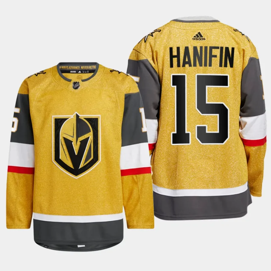 men vgk noah hanifin authentic primegreen home gold jersey