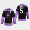 mens aaron ekblad panthers black hockey fights cancer practice jersey