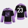 mens adam fox rangers black hockey fights cancer practice jersey