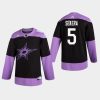 mens andrej sekera stars black hockey fights cancer practice jersey