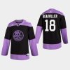 mens anthony beauvillier islanders black hockey fights cancer practice jersey