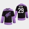 mens barrett hayton coyotes black hockey fights cancer practice jersey