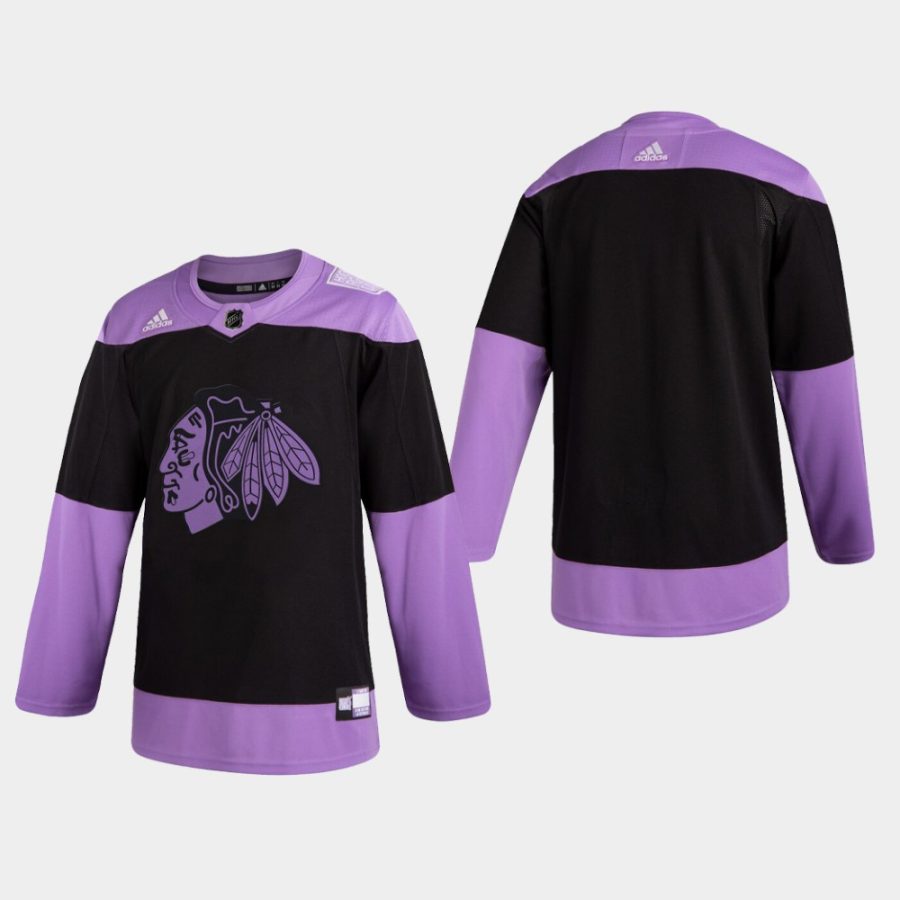 mens blackhawks black hockey fights cancer practice jersey