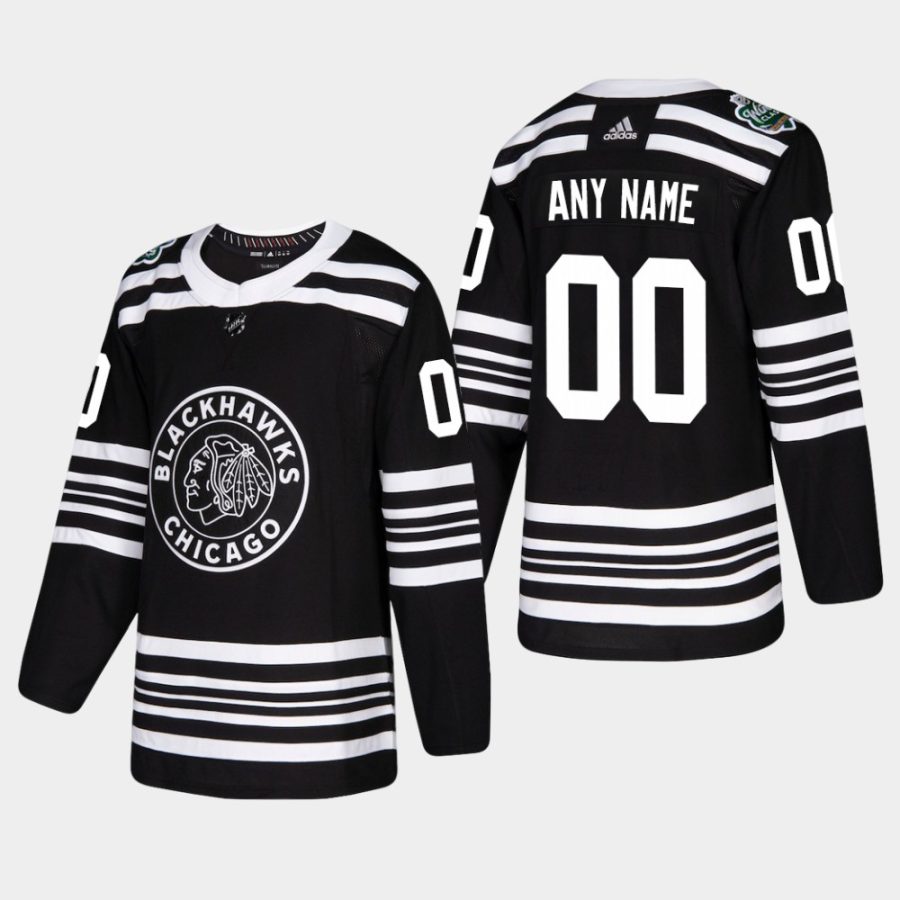 mens blackhawks custom 2019 winter classic authentic player jerseyblack