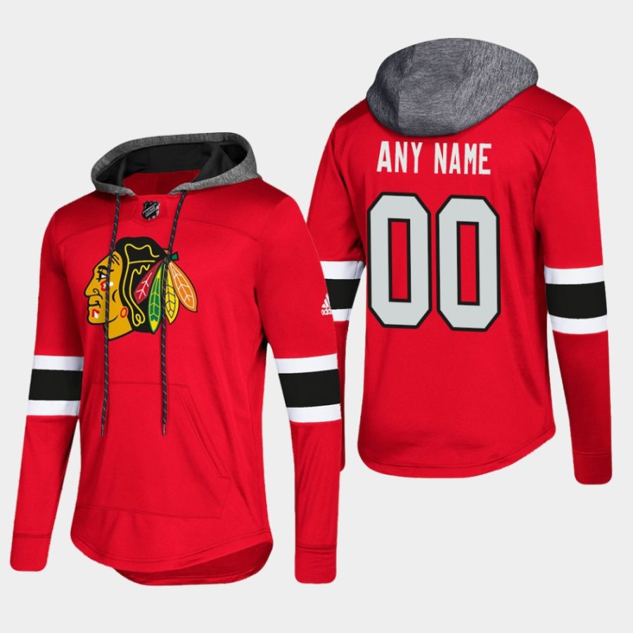 mens blackhawks custom red 2018 pullover platinum jersey