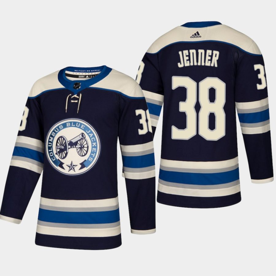 mens blue jackets boone jenner 2018 19 alternate authentic pro third jerseynavy