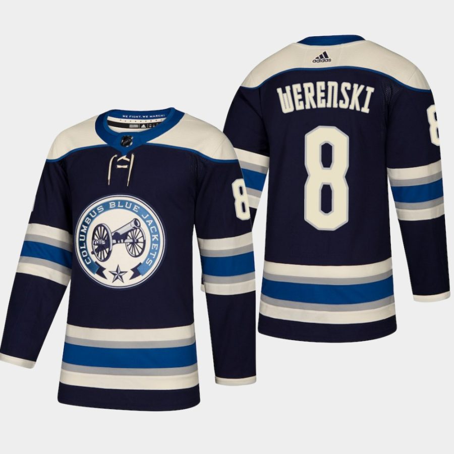 mens blue jackets zach werenski 2018 19 alternate authentic third jerseynavy