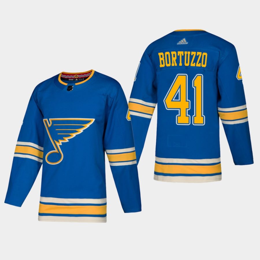 mens blues robert bortuzzo 2018 19 alternate adidas authentic heritage jerseyblue