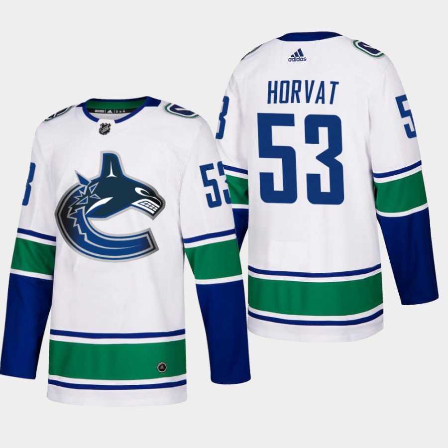 mens bo horvat canucks white away authentic jersey