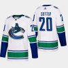 mens brandon sutter canucks white away authentic jersey