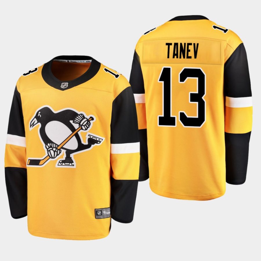 mens brandon tanev penguins gold alternate breakaway player jersey