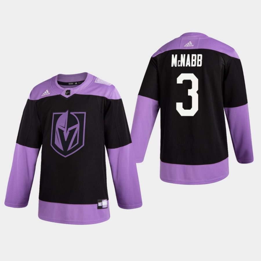 mens brayden mcnabb golden knights black hockey fights cancer practice jersey