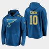 mens brayden schenn blues blue 2019 20 alternate logo rinkside pullover hoodie