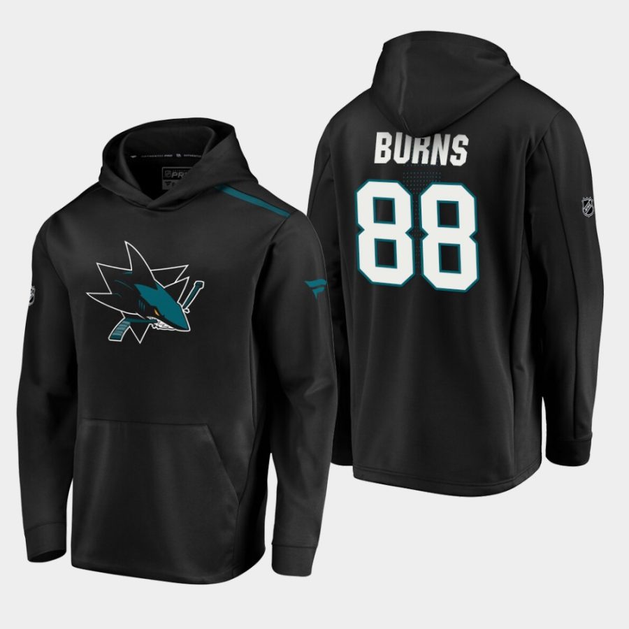 mens brent burns sharks black 2019 20 alternate logo rinkside pullover hoodie