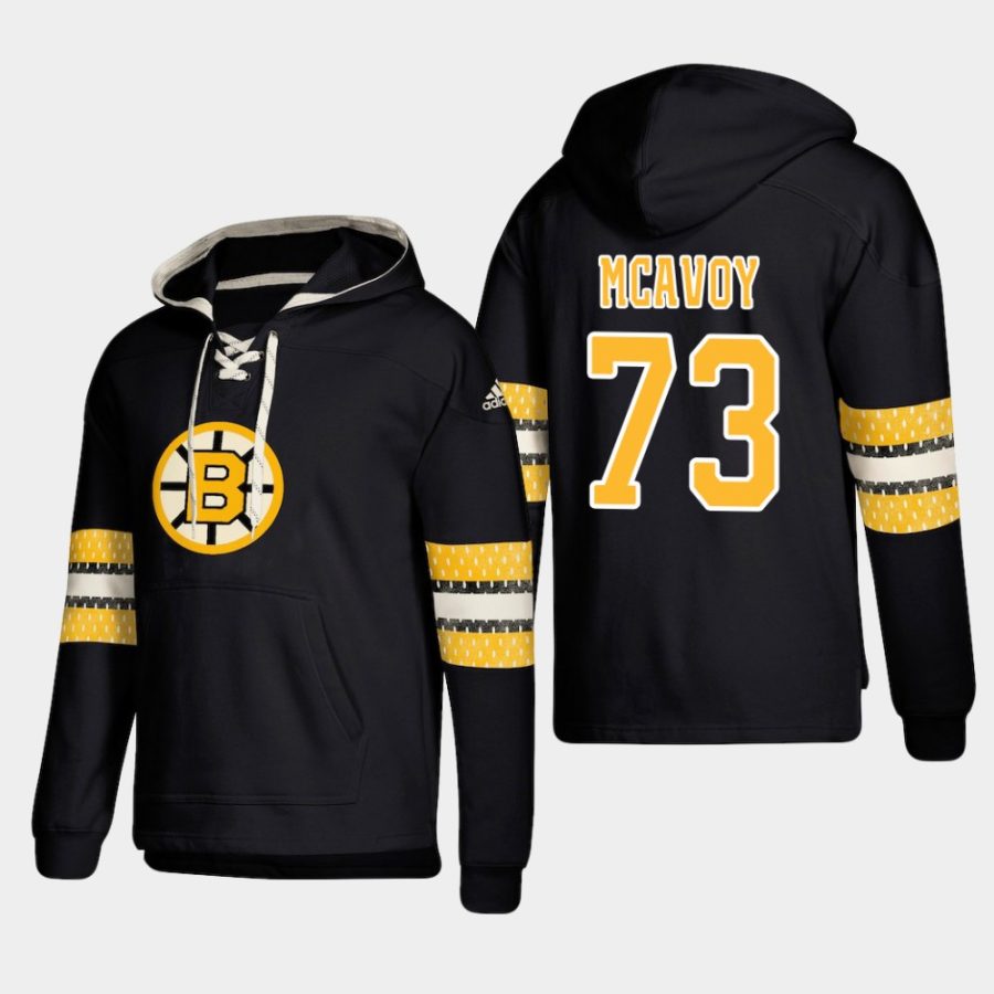 mens bruins charlie mcavoy black 2018 pullover adidas lace up jersey