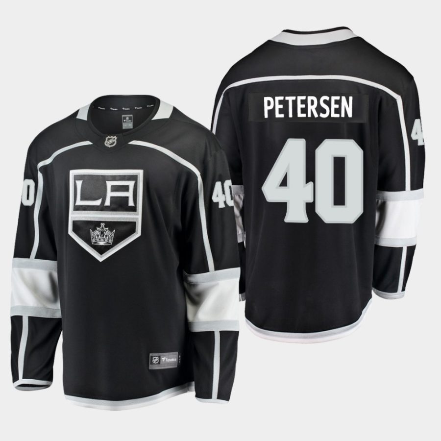 mens cal petersen kings black home breakaway player jersey