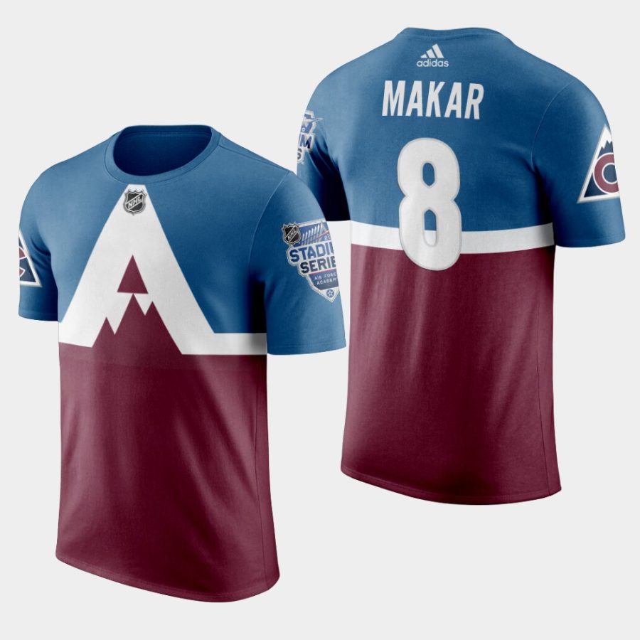 mens cale makar avalanche burgundy 2020 stadium series t shirt