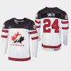 mens canada team ty smith 2020 iihf world junior championship white player jersey