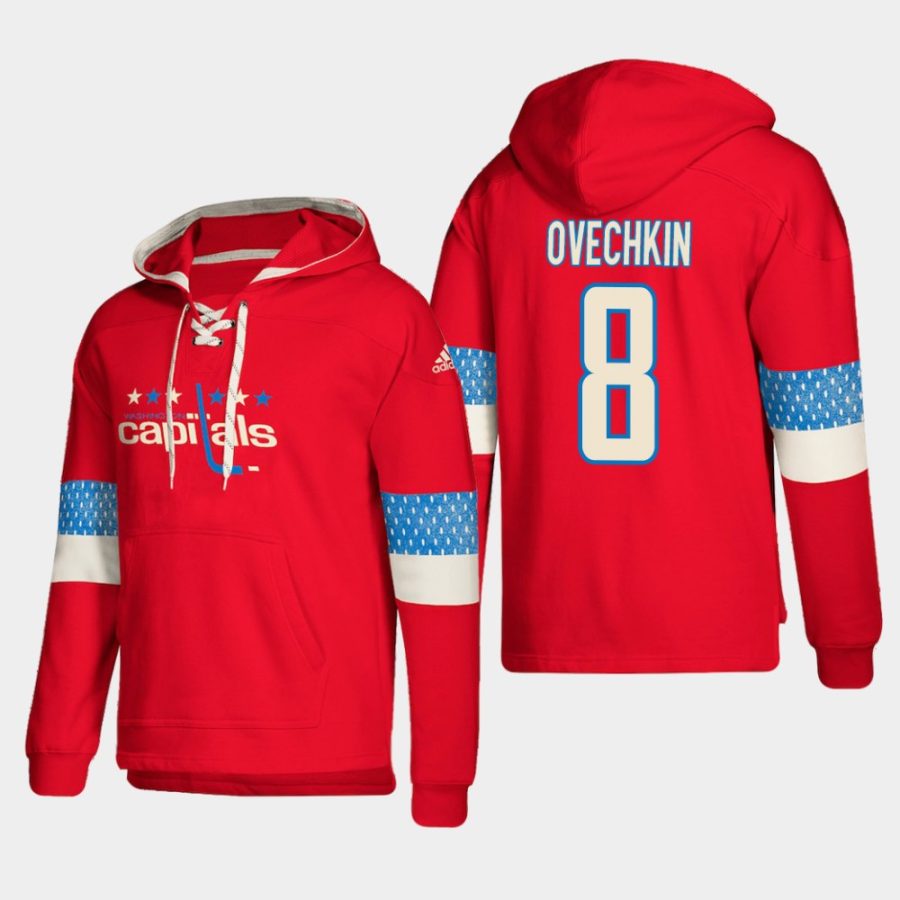 mens capitals alex ovechkin red 2018 pullover lace up jersey