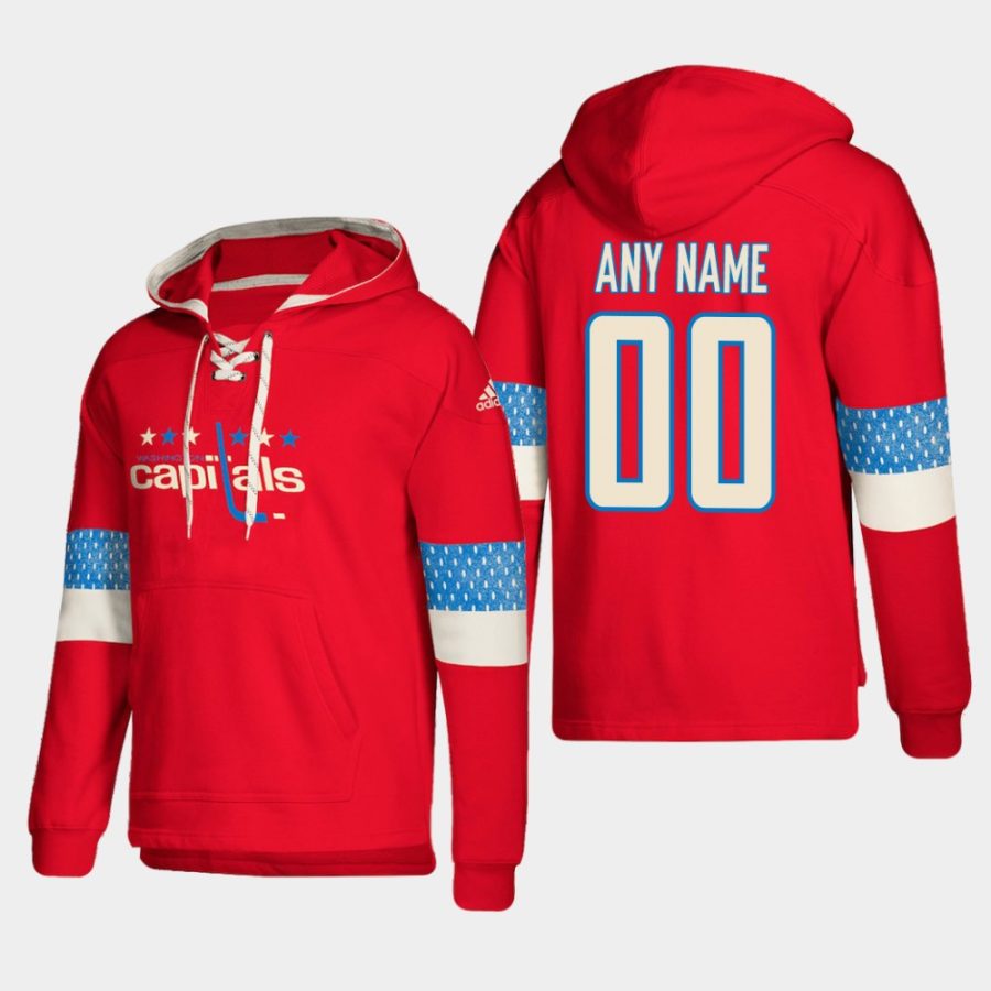 mens capitals custom red 2018 pullover lace up jersey