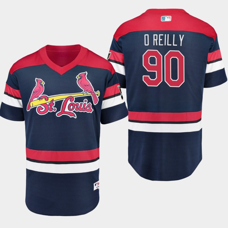 mens cardinals ryan oreilly 2019 st. louis blues crossover flex base jersey navy