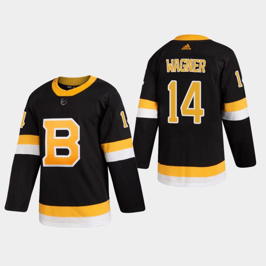 mens chris wagner bruins black alternate authentic pro jersey