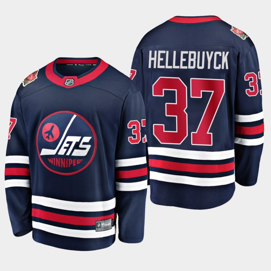 mens connor hellebuyck jets navy 2019 heritage classic breakaway player jersey 0a