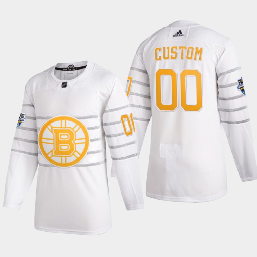 mens custom boston bruins white 2020 nhl all star game authentic jersey