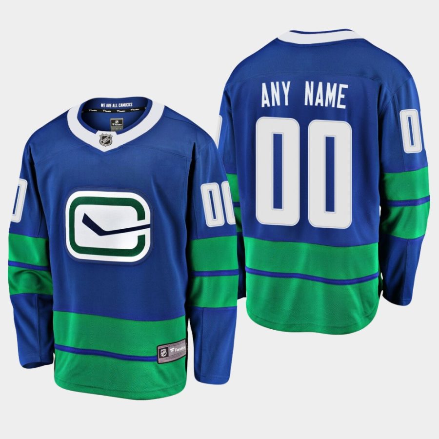 mens custom canucks royal 2019 alternate premier jersey