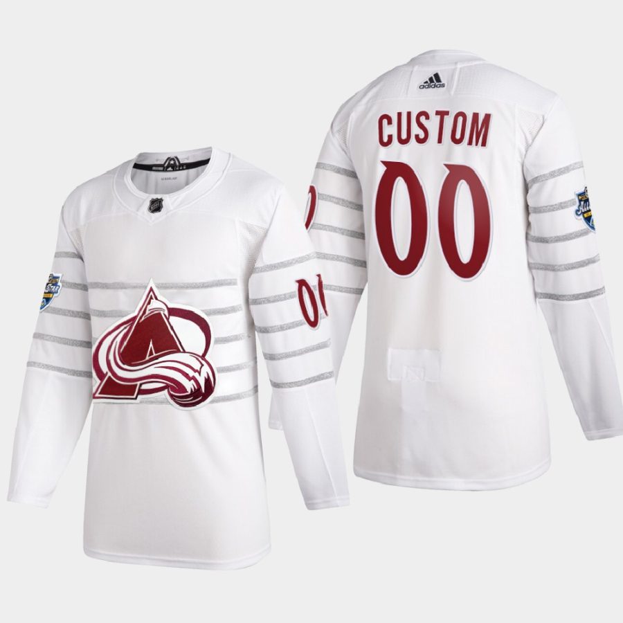 mens custom colorado avalanche white 2020 nhl all star game authentic jersey