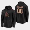 mens custom coyotes black 2019 20 alternate logo rinkside pullover hoodie