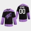 mens custom coyotes black hockey fights cancer practice jersey