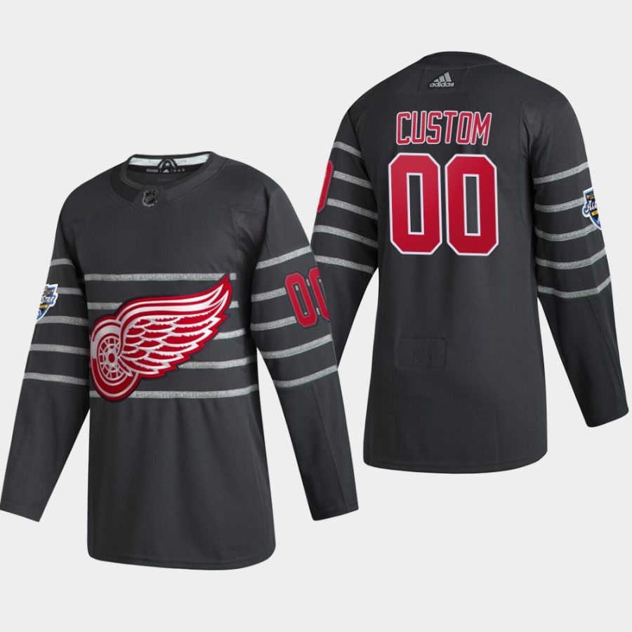 mens custom detroit red wings gray 2020 nhl all star game authentic jersey