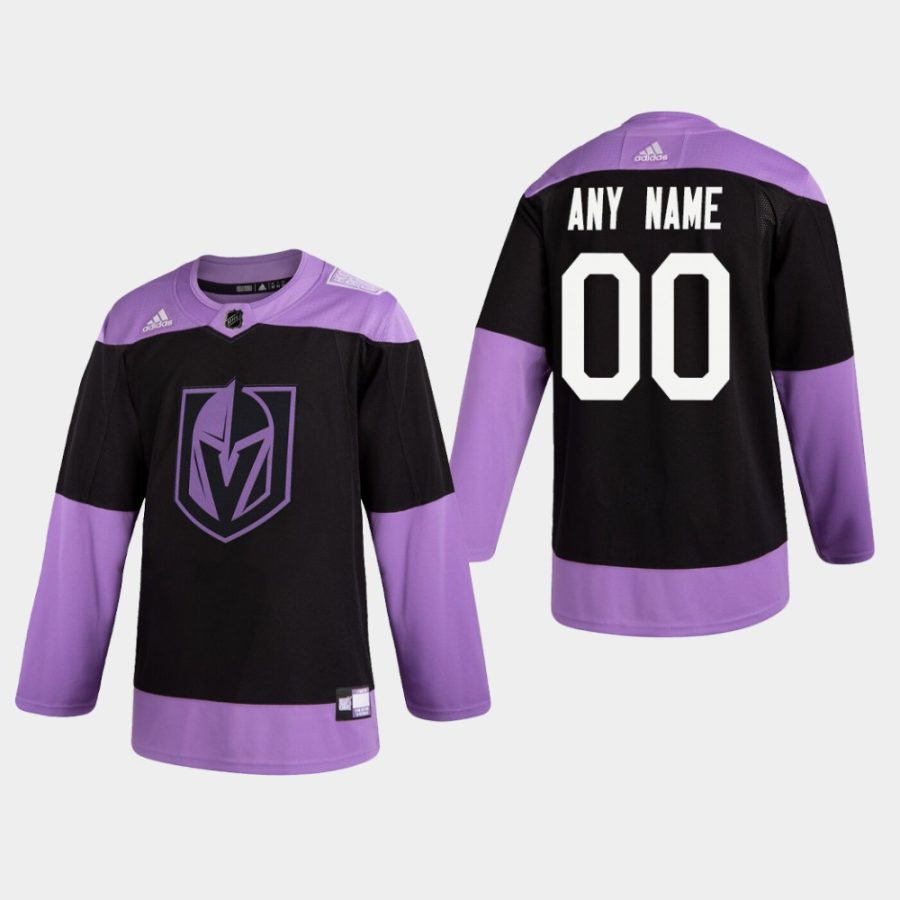 mens custom golden knights black hockey fights cancer practice jersey