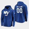 mens custom islanders royal 2019 20 alternate logo rinkside pullover hoodie