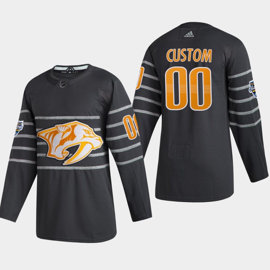 mens custom nashville predators gray 2020 nhl all star game authentic jersey