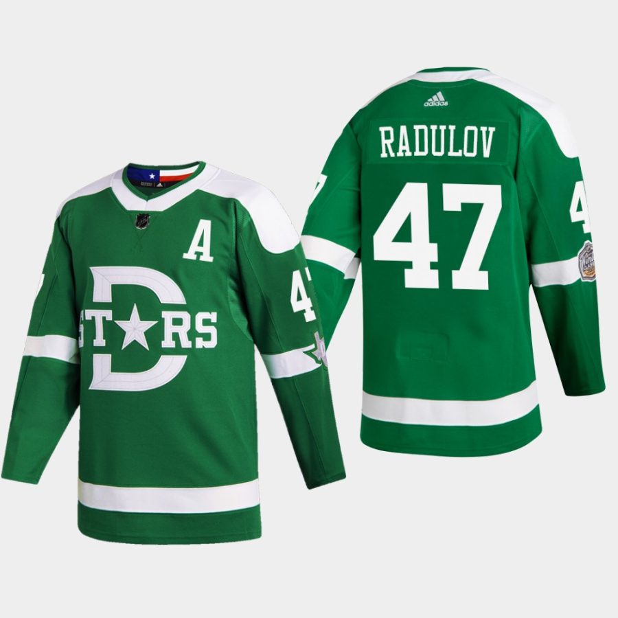 mens dallas texans alexander radulov 2020 winter classic retro jersey green