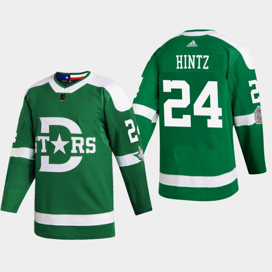 mens dallas texans roope hintz 2020 winter classic retro jersey green