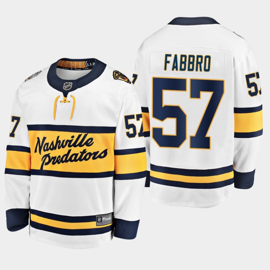 mens dante fabbro predators white 2020 winter classic breakaway player jersey