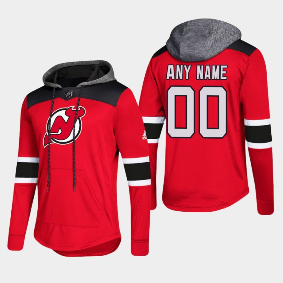 mens devils custom red 2018 pullover platinum jersey