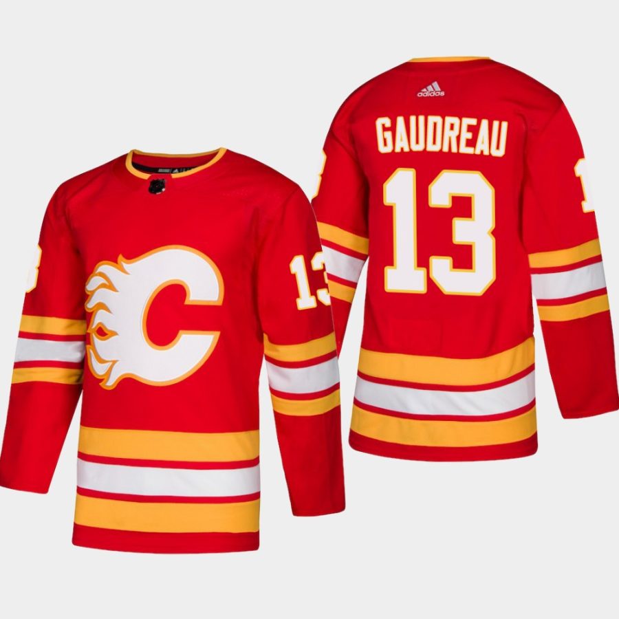 mens flames johnny gaudreau 2018 19 alternate adidas authentic third jerseyred