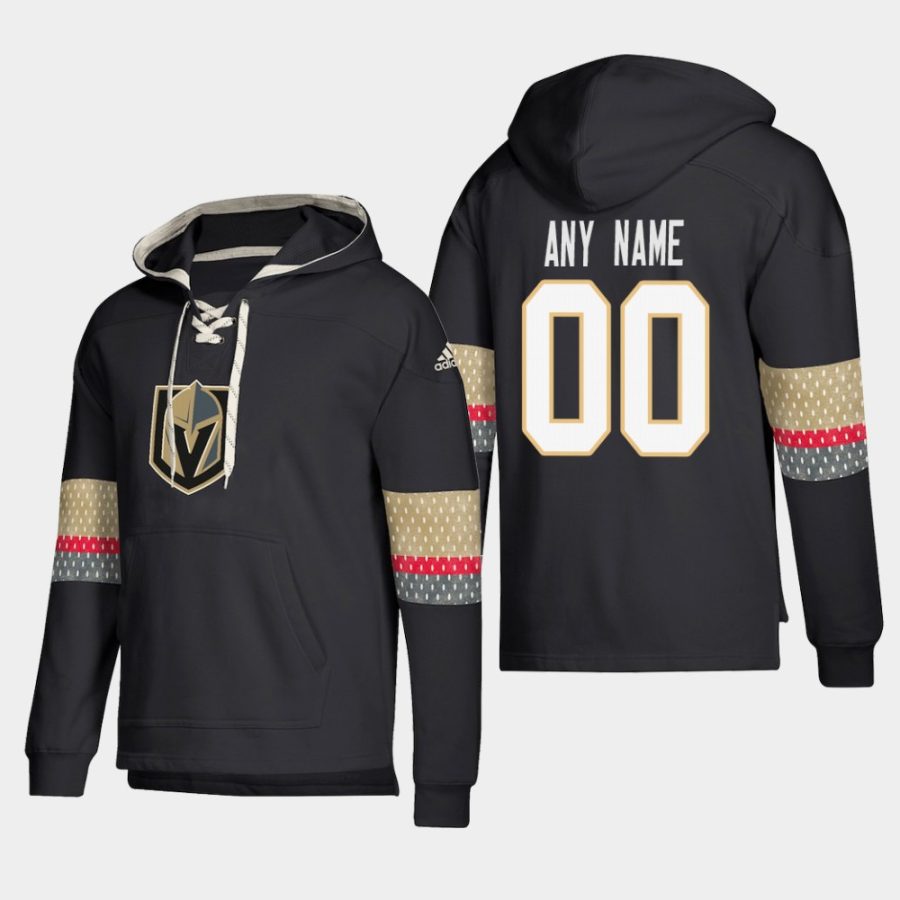 mens golden knights custom black 2018 pullover lace up jersey