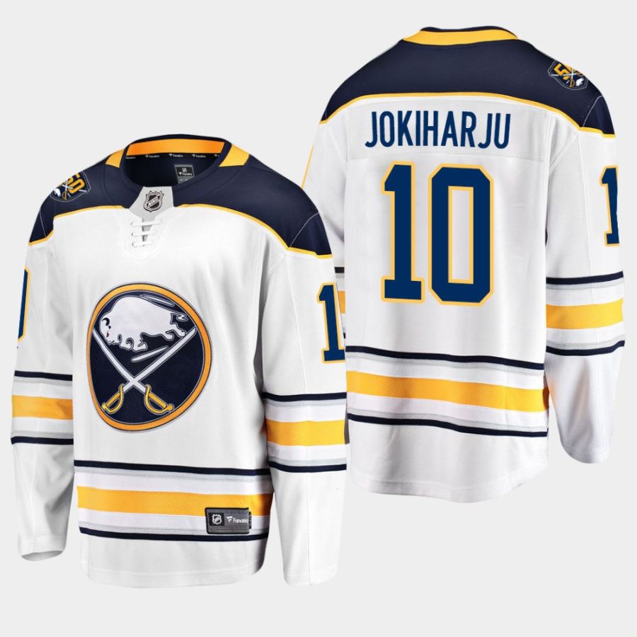 mens henri jokiharju sabres white away breakaway player jersey