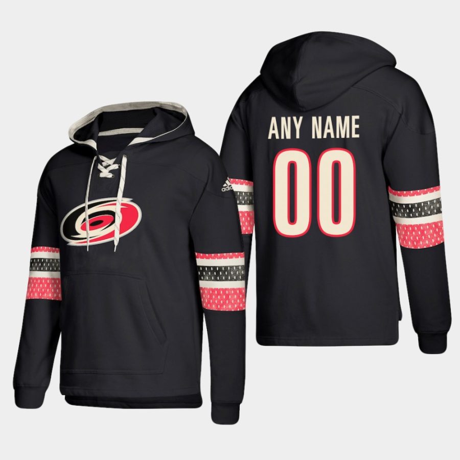 mens hurricanes custom black 2018 pullover lace up jersey