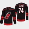 mens hurricanes jaccob slavin 2018 alternate authentic player jerseyblack