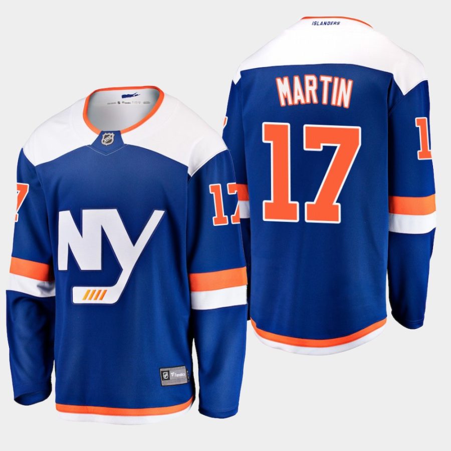 mens islanders matt martin 2018 19 alternate fanatics breakaway jerseyblue