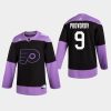 mens ivan provorov flyers black hockey fights cancer practice jersey