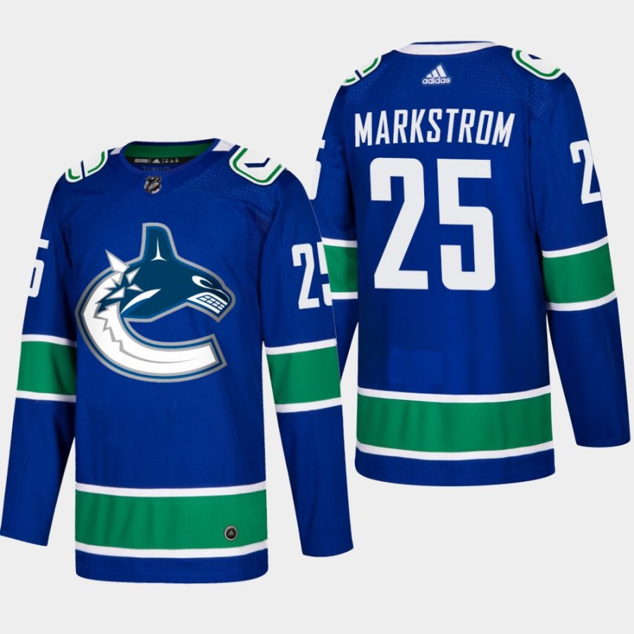 mens jacob markstrom canucks blue home authentic jersey