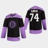 mens jake debrusk bruins black hockey fights cancer practice jersey